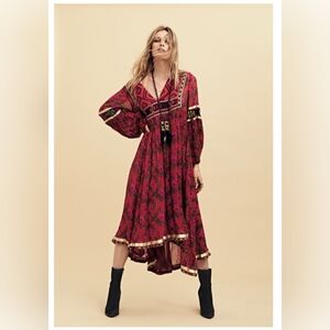 Free People Bold Blooms Midi Dress Size M/L